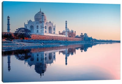 Blue Taj Mahal Canvas Art Print - India Art