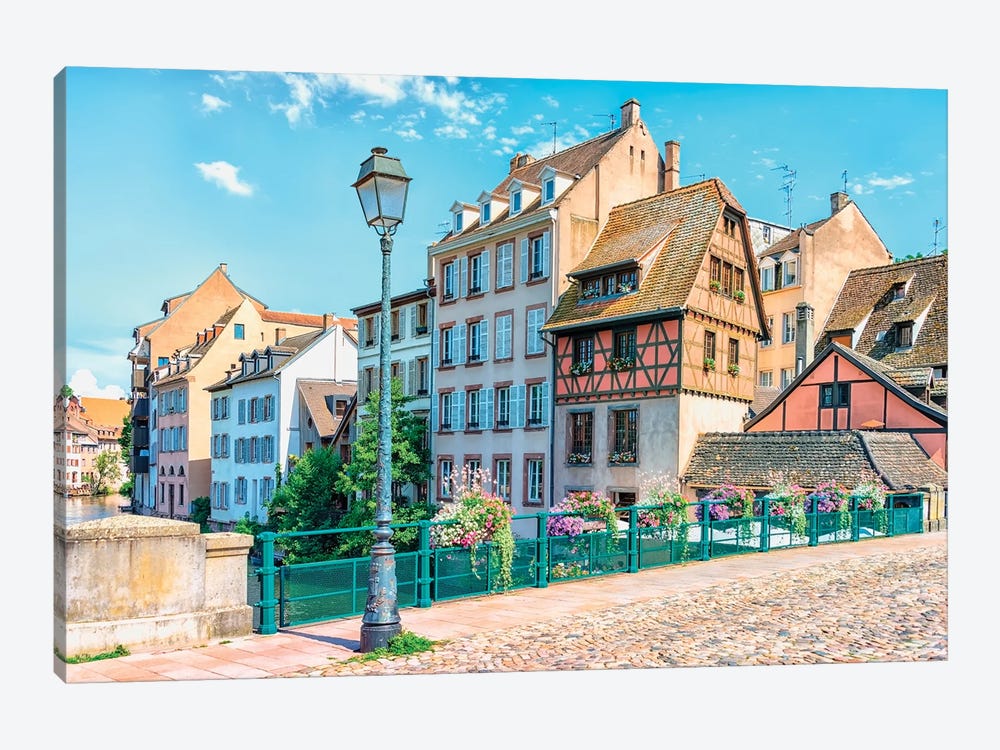 Strasbourg Street by Manjik Pictures 1-piece Canvas Wall Art