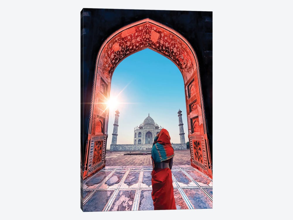 The Colors Of The Taj Mahal by Manjik Pictures 1-piece Canvas Art Print