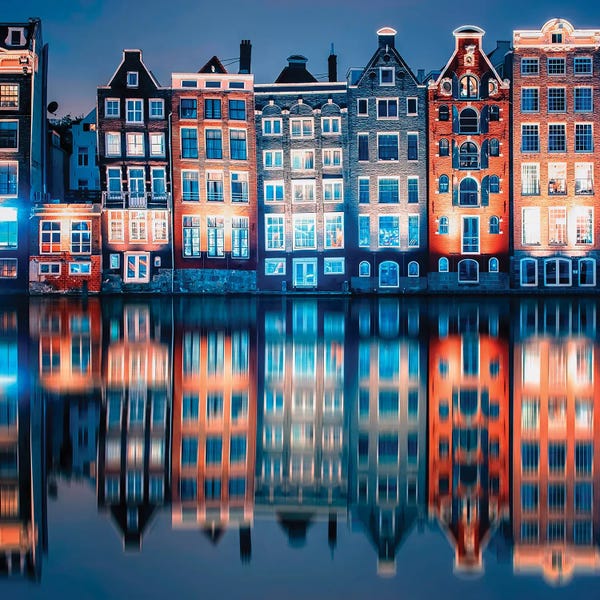 Rivers, Lakes & Waterfronts: Colorful Damrak by Manjik Pictures