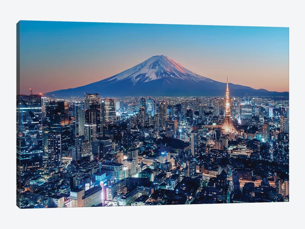 Tokyo Sunset by Manjik Pictures 1-piece Canvas Wall Art