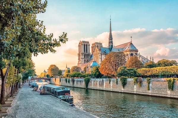 Notre Dame Cathedral: Notre Dame Sunset by Manjik Pictures