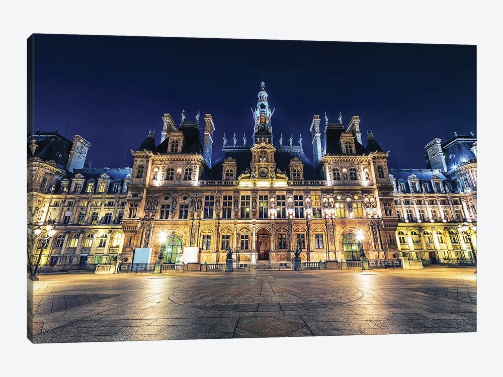 Paris City Hall by Manjik Pictures 1-piece Canvas Print