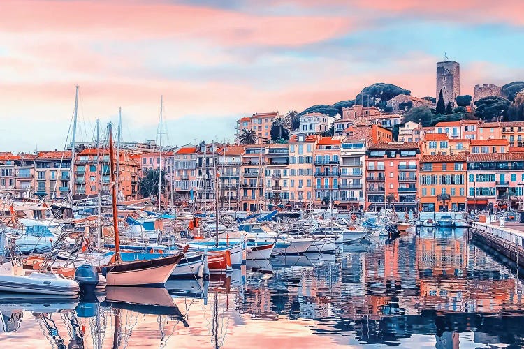 Cannes At Sunset by Manjik Pictures wall art