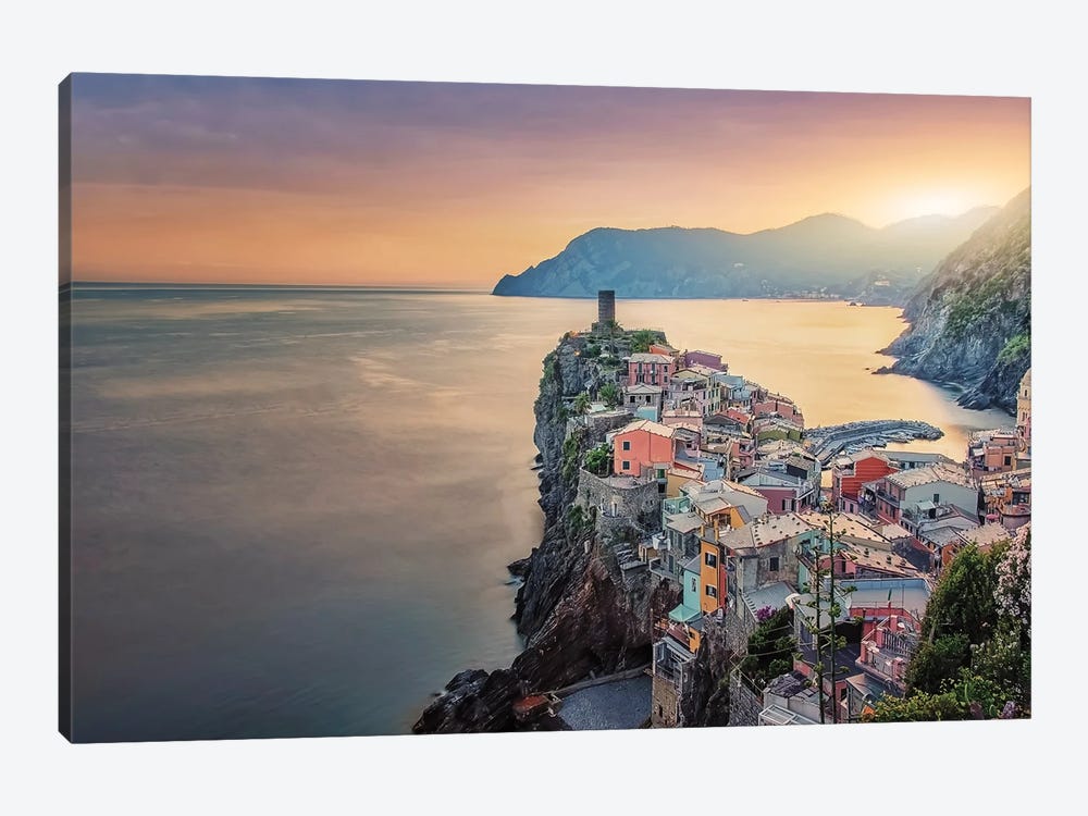 Vernazza In The Evening by Manjik Pictures 1-piece Canvas Art Print