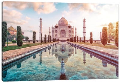 Sweet Light Over The Taj Mahal Canvas Art Print - Taj Mahal