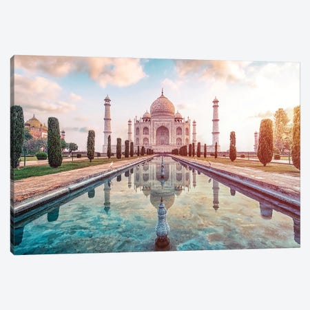 Sweet Light Over The Taj Mahal Canvas Print #EMN1284} by Manjik Pictures Canvas Art Print