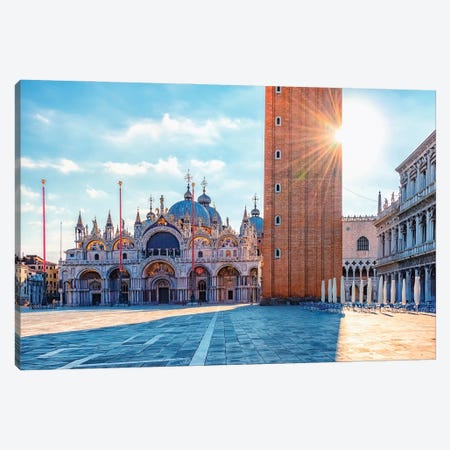 St Marks Square Canvas Print #EMN1286} by Manjik Pictures Canvas Print
