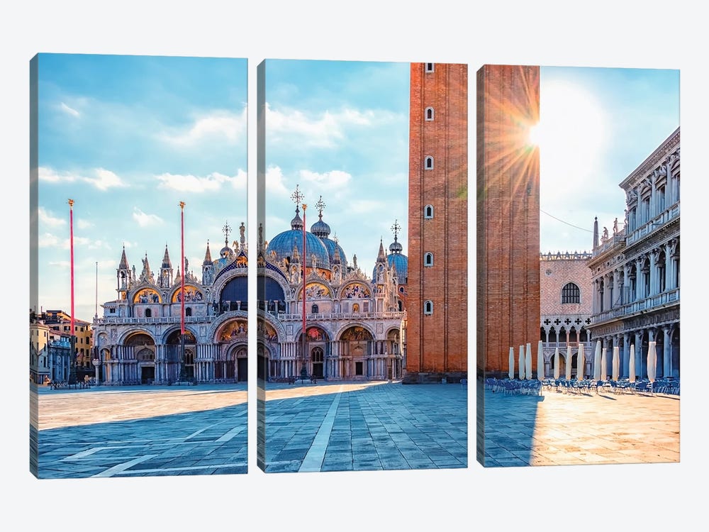 St Marks Square by Manjik Pictures 3-piece Art Print