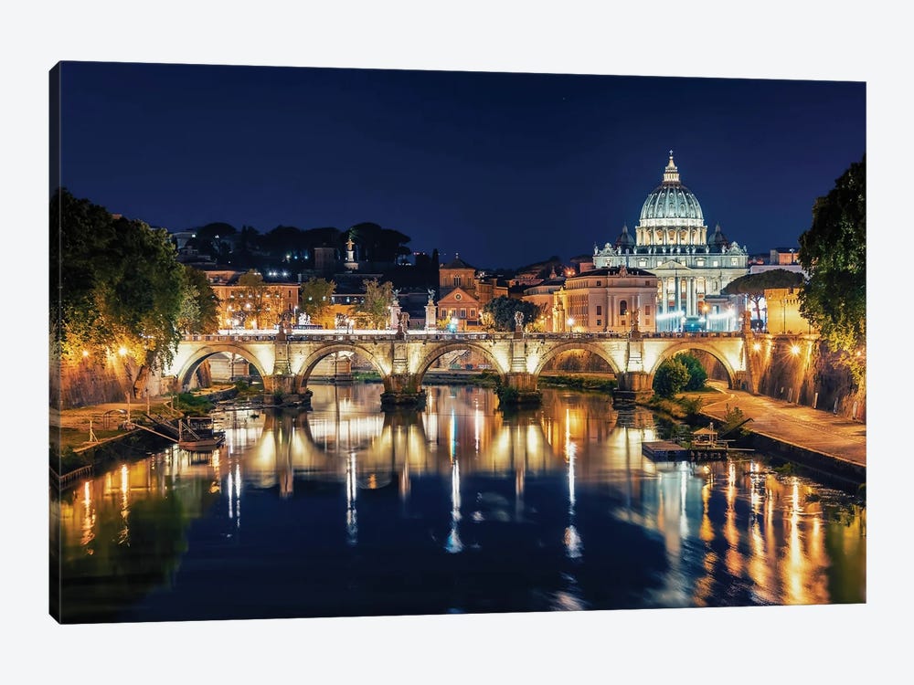Rome City Lights by Manjik Pictures 1-piece Art Print
