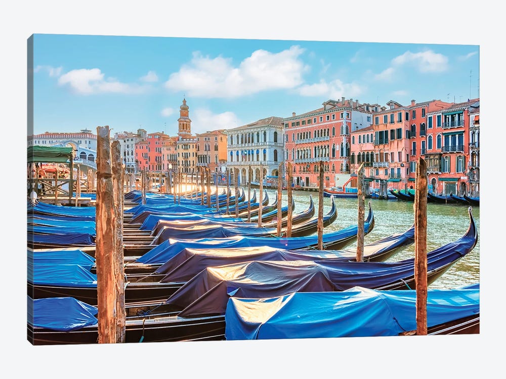 The Venice Gondolas by Manjik Pictures 1-piece Canvas Print