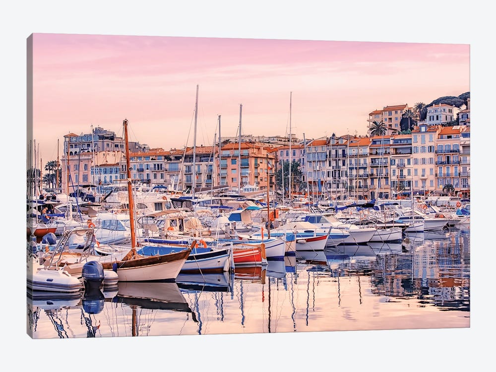Old Harbor In Cannes by Manjik Pictures 1-piece Art Print