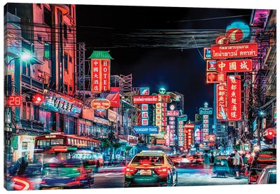 Bangkok Nightlife Canvas Art Print - Thailand Art