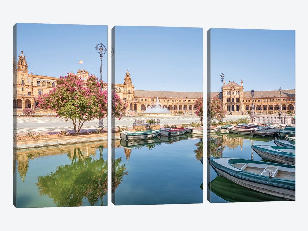 Summer In Seville by Manjik Pictures 3-piece Canvas Wall Art