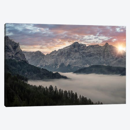 Sunset In The Dolomites Canvas Print #EMN1306} by Manjik Pictures Canvas Art