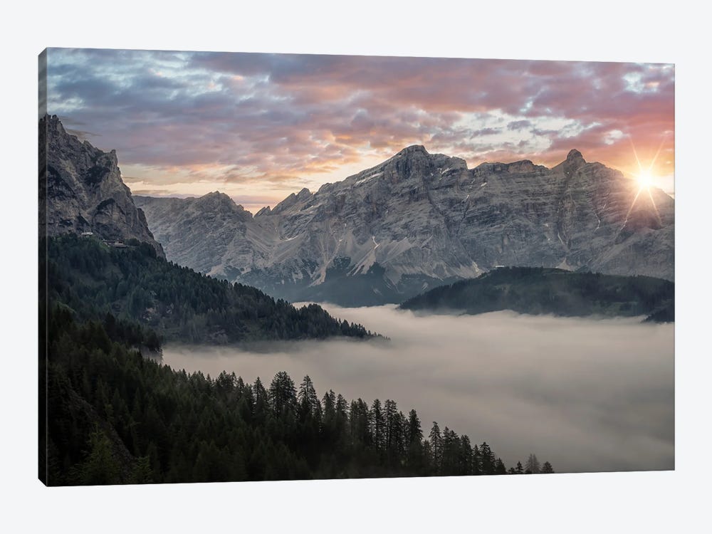 Sunset In The Dolomites by Manjik Pictures 1-piece Canvas Artwork
