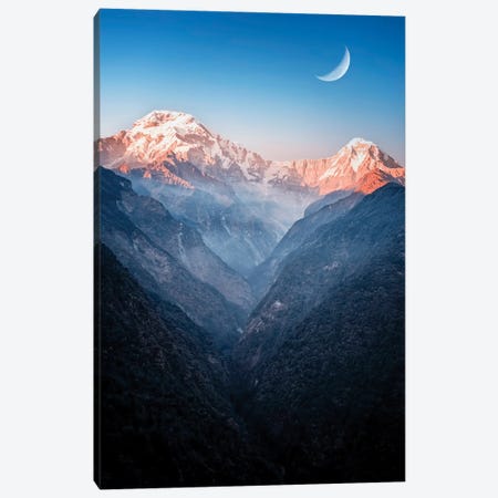 Himalayan Sunset Canvas Print #EMN1309} by Manjik Pictures Canvas Art Print