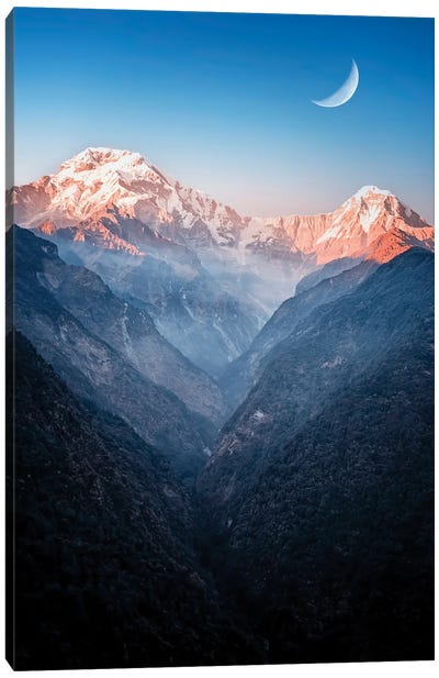 Himalayan Sunset Canvas Art Print - The Himalayas