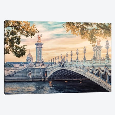Paris At Fall Canvas Print #EMN1313} by Manjik Pictures Canvas Wall Art