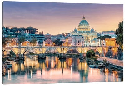 Rome Romantic Canvas Art Print - Manjik Pictures