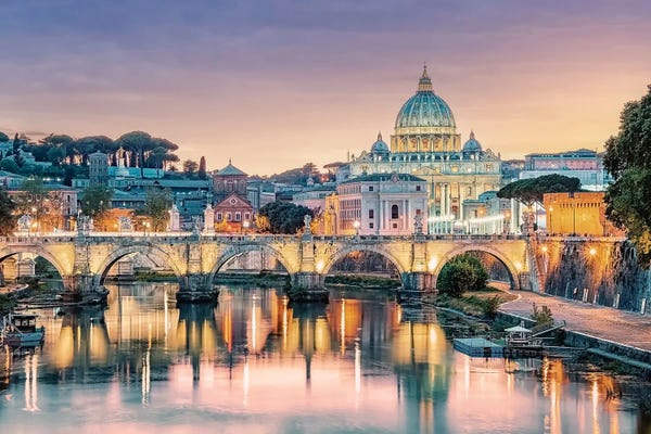 Rivers, Lakes & Waterfronts: Rome Romantic by Manjik Pictures