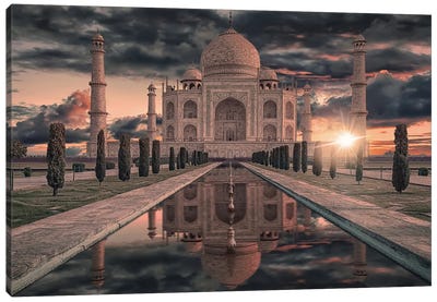 Wonder Of India Canvas Art Print - Taj Mahal