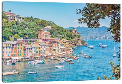 Italian Coastline Canvas Art Print - Manjik Pictures