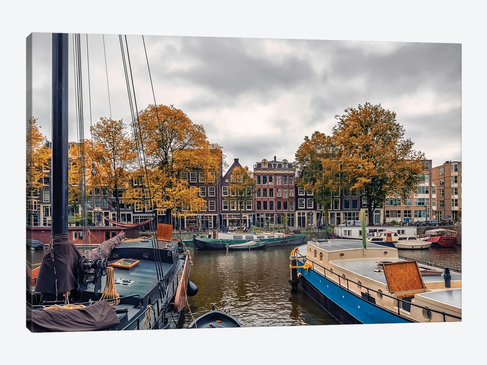 Amsterdam At Fall by Manjik Pictures 1-piece Canvas Wall Art