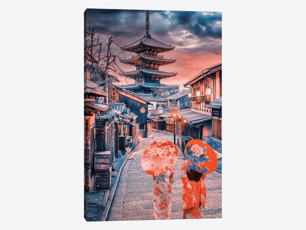 Evening In Kyoto by Manjik Pictures 1-piece Canvas Artwork
