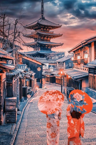 Kyoto: Evening In Kyoto by Manjik Pictures