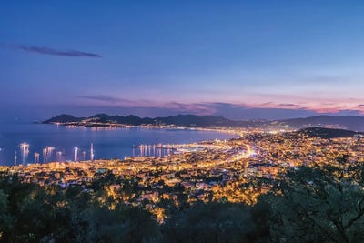 Cannes At Dusk by Manjik Pictures canvas print