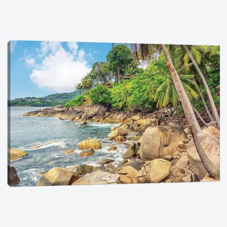 Phuket Coastline Canvas Print #EMN1357} by Manjik Pictures Canvas Art Print