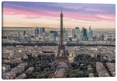 The Beauty Of Paris Canvas Art Print - Aerial Photography