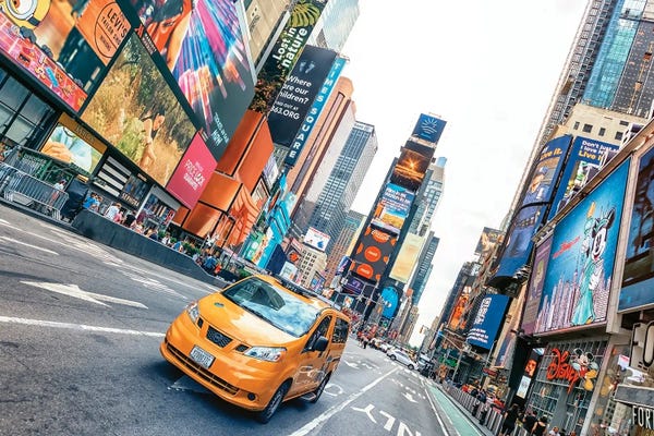 Times Square: Yellow Taxi by Manjik Pictures