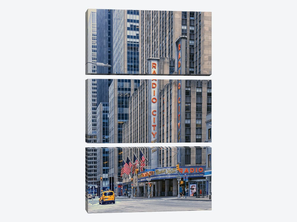 Radio City by Manjik Pictures 3-piece Canvas Print
