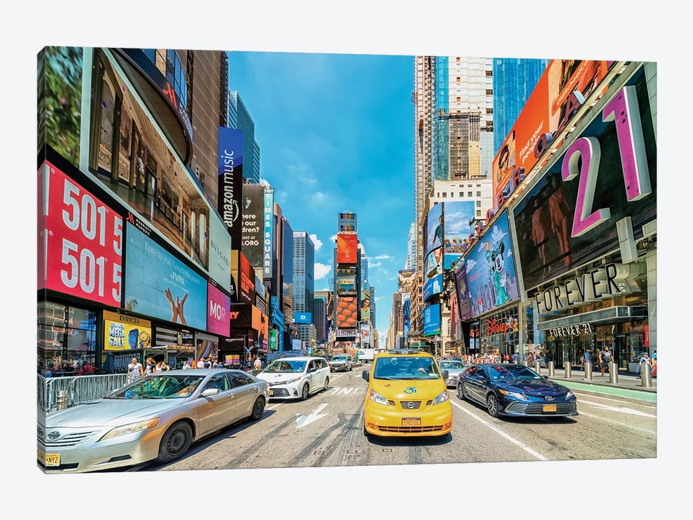 Time Square by Manjik Pictures 1-piece Canvas Print