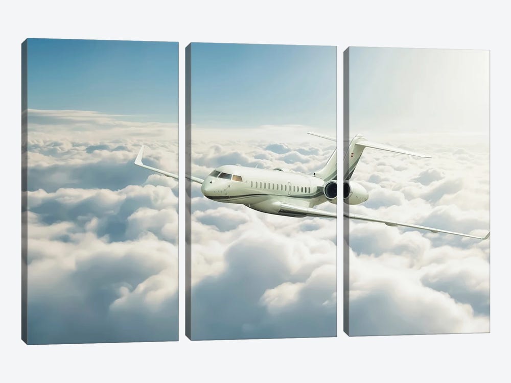 Private Jet by Manjik Pictures 3-piece Canvas Print