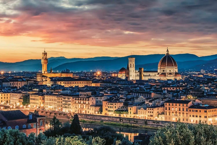 Florence At Sunset