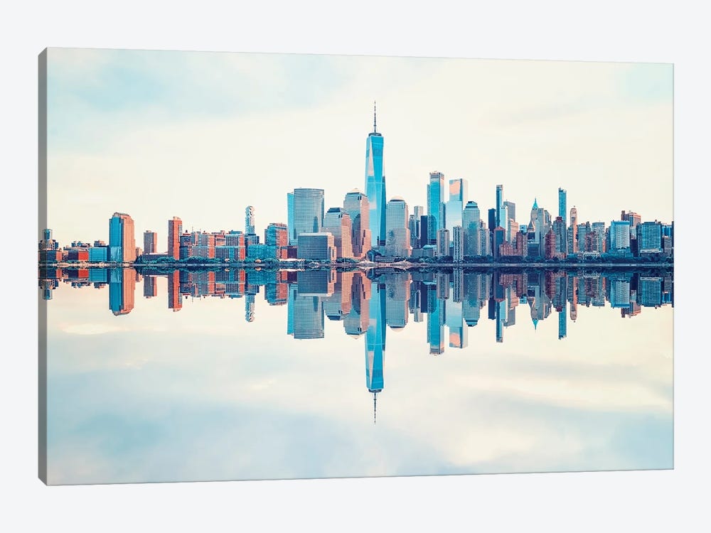 Manhattan Reflection by Manjik Pictures 1-piece Art Print