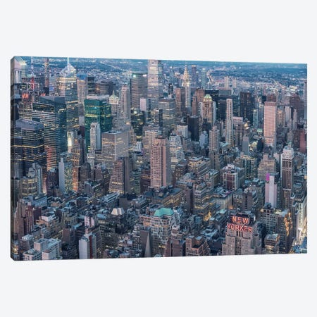 Manhattan Buildings Canvas Print #EMN1377} by Manjik Pictures Art Print