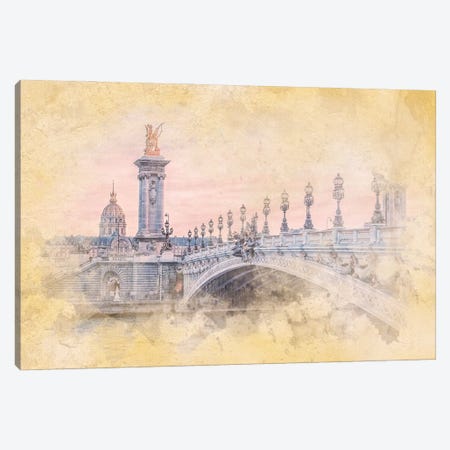 Alexandre III Watercolor Canvas Print #EMN1379} by Manjik Pictures Canvas Wall Art