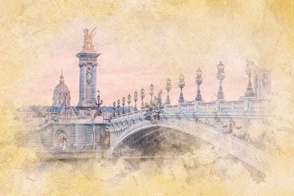 London: Alexandre III Watercolor by Manjik Pictures