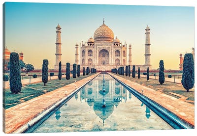 Beautiful Taj Mahal Canvas Art Print - India Art