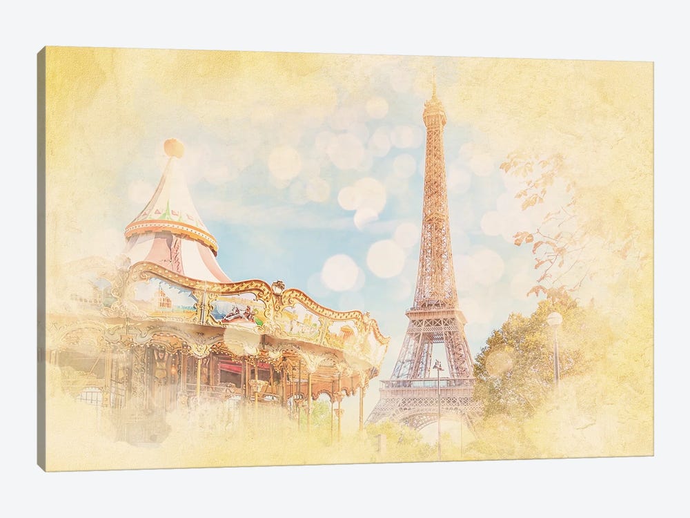 Paris Watercolor by Manjik Pictures 1-piece Canvas Artwork