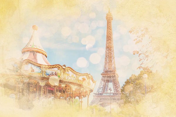 Eiffel Tower: Paris Watercolor by Manjik Pictures