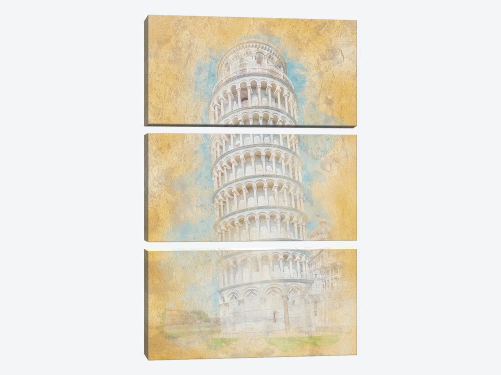 Pisa Watercolor 3-piece Art Print