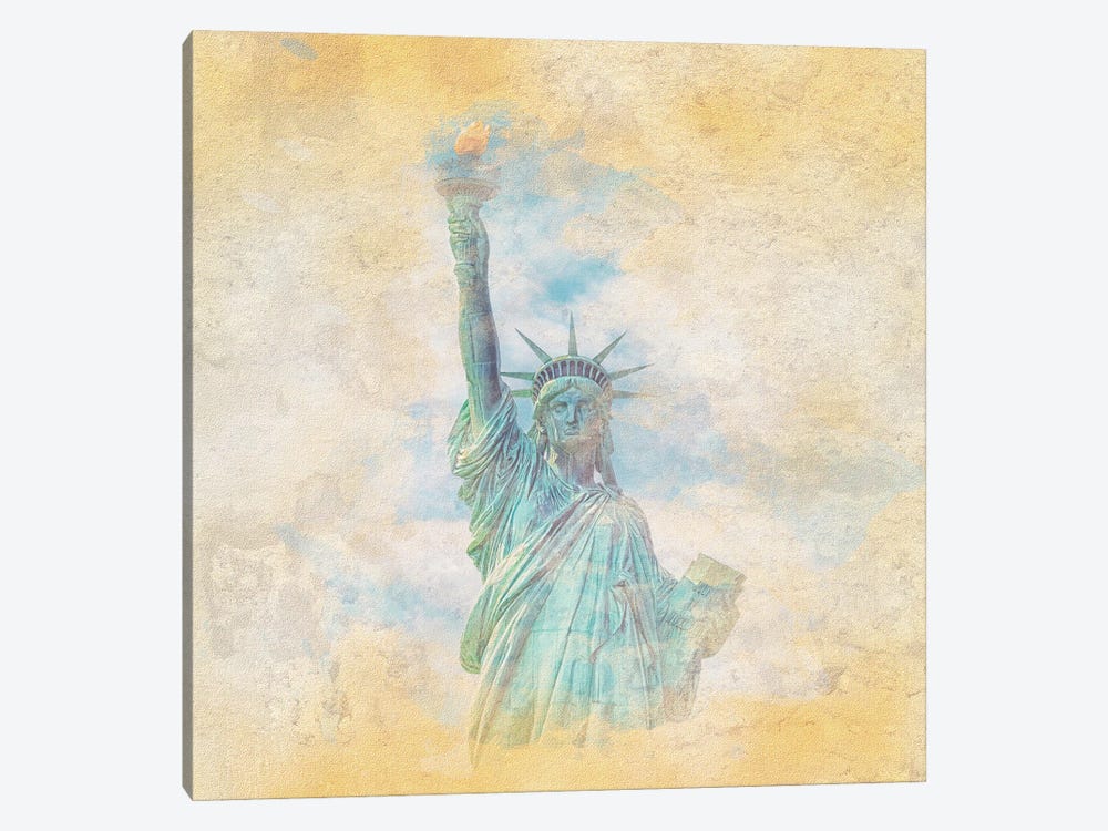 Statue Of Liberty Watercolor by Manjik Pictures 1-piece Art Print