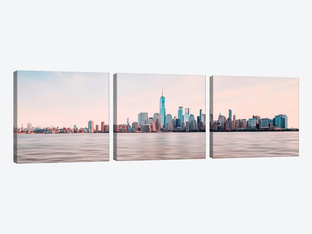 New York Panorama by Manjik Pictures 3-piece Canvas Art Print