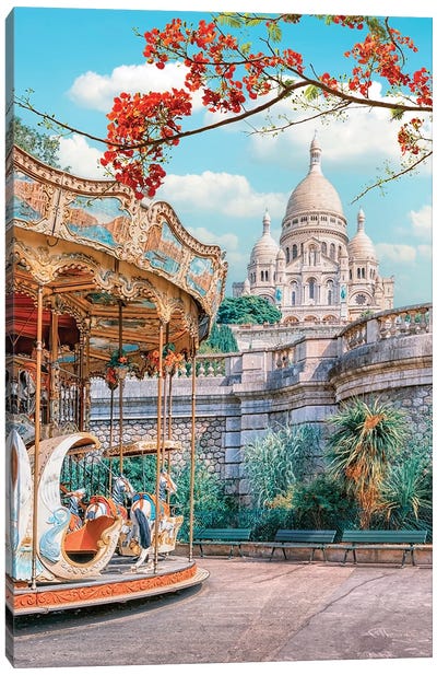 Week End In Paris Canvas Art Print - Amusement Park Art