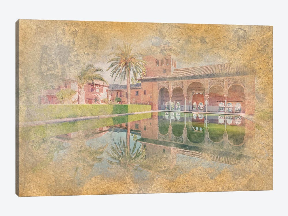 Alhambra Watercolor by Manjik Pictures 1-piece Canvas Art